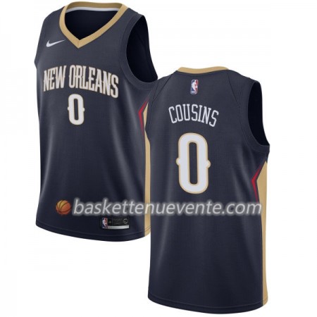 Maillot Basket New Orleans Pelicans DeMarcus Cousins 0 Nike 2017-18 Navy Swingman - Homme
